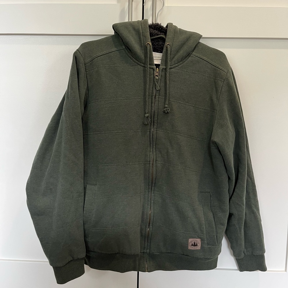 FIELD & STREAM Zip Up Hoodie Sherpa Lined 2 Pockets  Size Medium
